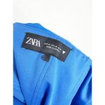 ZARA  Blue Short Tulle Mini Dress Size Medium Ruched Jersey Strapless 3239/022 Photo 4