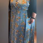 Torrid Maxi Textured Woven Double Slit Oranges Print Dress Photo 12