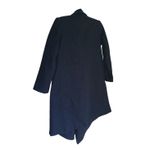 OAK Designer Luxury Waterfall Wool Drape Winter Coat Medium Black Heavy Weight Photo 5