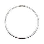 SILVER TONE OMEGA NECKLACE 16 INCH CHAIN Photo 3