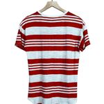 Madewell Orange Whisper Cotton Crewneck Tee in Rampling Stripe Sz S Photo 5