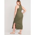 Old Navy  Olive Green Fitted High-Neck Rib-Knit Maxi Dress XXL NWT Photo 1