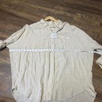 American Eagle NEW AE Go Big Oversized Shirt Women's Medium Beige Cottagecore Photo 6