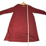 J.Jill  Wearever Collection Knit Dress Burgundy XL Long Sleeve Ribbed Stretch Photo 7
