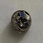 Pandora  Silver and Blue Star and Moon Charm for Bracelet Photo 0