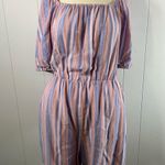 Paige Aubrie Stripe Self-Tie Waist Romper in Afterglow Multi Size L *No Belt* Photo 2