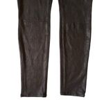 7 For All Mankind black faux leather zip front skinny pants Photo 1