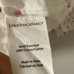 Love Shack Fancy  Cream & Pink Floral Print Ruffle Blouse Photo 6