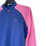EP NEW YORK LONG SLEEVE MANDARIN COLLAR ZIP POLO SIZE S. Golf Blue Photo 4
