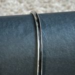 Women’s vintage dainty‎ silver tone bangle bracelet one size measurements shown Photo 1