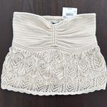 American Eagle  Outfitters Cream Lace strapless top Photo 1