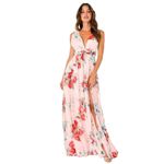 Lulus LULU’S Garden Meandering Blush Floral Print Maxi Dress Size S Photo 2