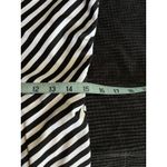 Maurice's Chevron Black/White Fit & Flare Midi Dress Size Large V Neck Ruffle Photo 6