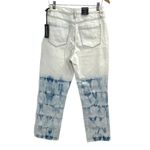 BLANK NYC  Womens High Rise Tie Dye The Madison Crop Jeans White Blue 27 NWT‎ Photo 3