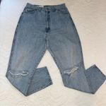 Bill Blass Vintage 90s Straight Leg Mom Distressed jeans. Light wash. Size 16. Photo 0