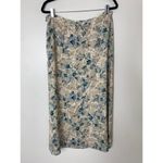 Charter Club  Women's 100% Silk Cream Blue Floral Long Maxi Skirt 14 Cottagecore Photo 2