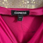 EXPRESS  Magenta Pink Satin Cowl Neck Midi Slip Dress, S Photo 4