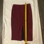 ZARA  Trafaluc High Waist Maroon Tribal Geometric Midi Pencil Skirt S Rockabiily Photo 5