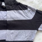 Striped hooded cardigan Black Photo 6