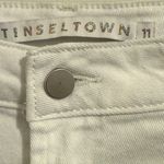 Tinseltown Womens Jeans Sz 11 Distressed High-Rise Straight Leg White Denim Photo 2