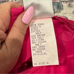 Tadashi Shoji TADASHI CROPPED HOT PINK SATIN PINTUCK RUCHED GATHERED STRETCHY BLOUSE TOP 6 Photo 6