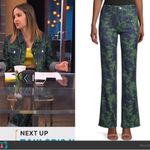 I am gia I.AM.GIA Pant Tali Denim Flare Animal Print High-Rise Green Tiger XS EUC Photo 11