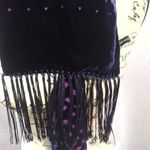 Kenneth Cole  Purple Blue Silk Rayon Mermaid Fringe Scarf Photo 4