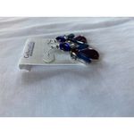 The Great Catherine Stein Earrings Purple Blue and Teal Pierced Colors & Design NEW Photo 3