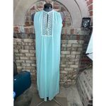 nightgown robe set blue lace long vintage lovecore Size M Photo 3