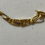 Vtg Monet Chain Link Choker Necklace Gold Tone Figaro Fold Clasp Photo 4