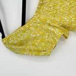 Lush Clothing Lush Womens Yellow Smocked Off Shoulder‎ Spring Demure Summer Top Medium Photo 1