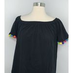 ASOS  Womens Black Pom Pom Dress Cover-Up Size 6 Photo 3