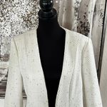Mina Self Collarless Open Front Fully Lined Elegant Fitted Tweed Blazer NWT Photo 5