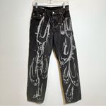 Levi's X Barbie Ferreira 501 90s Jeans Women's 27 Black Goth Grunge Punk Y2K Photo 8