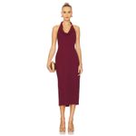 ASTR the Label Alanna Metal Buckle Detail Halter Neck Dress Size Medium Red Photo 13