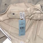 Loft NWT The Girlfriend Mid Rise Utility Jeans Off White Cream Sz 27 / 4 Petite Photo 8