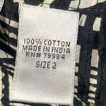 Chico's Chico’s Collarless Jacket Crocheted Black Brown Boho Print Open Front Large Photo 8