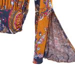 Free People  Paisley Wrap Fiona Surplice Top Boho Photo 11