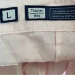 Miss Me NWTs Linen Light Pink Wide Leg Pants Drawstring size large L Photo 8