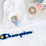 Champion Reverse Weave White Hoodie Photo 6