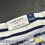 Cabana Life x Talbots Dress Medium Blue White Jersey Cover Up UPF50 Embroidered Photo 3