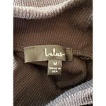 Lulus  Black Ribbed One Shoulder Long Sleeve Shirt Size Medium Photo 2