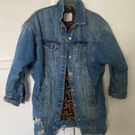 ZARA Cheetah Denim Jacket Photo 0
