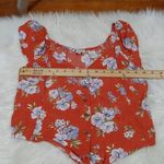American Eagle AEO Size Small S NWT New Floral Stretchy Cropped Top Blouse Photo 1
