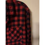 The American Dream Red And Navy Plaid Button Up Slim Fit Women's Shirt Size XL Photo 6