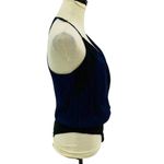 Socialite Women's Blue Black Lace Trim Sleeveless Bodysuit Racerback Small Photo 6