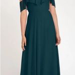 Jenny Yoo Collection Dress Mila Luxe Chiffon Maxi Caspian Sea Teal 0 Photo 0