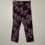Champion Women’s Small Floral Print Cropped Leggings Purple Athletic Yoga Pants Photo 2