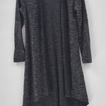 Red 23 Longline Cardigan Sweater Leather Sleeve Contrast Black Made USA Women M Size M Photo 0