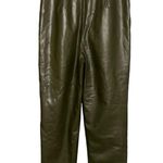 Majorelle Women’s Size S Olive Green Clive Faux Leather Button Front Pants Photo 5
